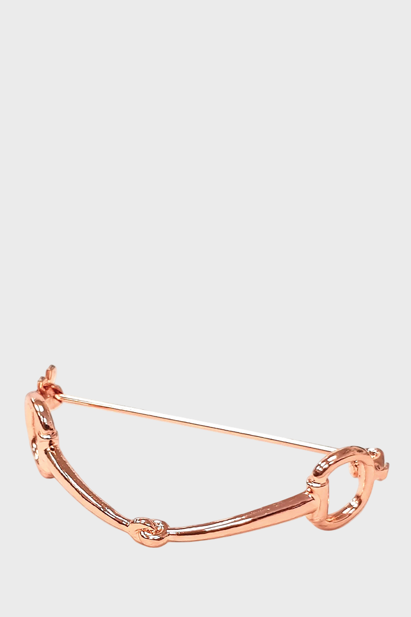 Equetech Snaffle Stock Pin - Rose Gold