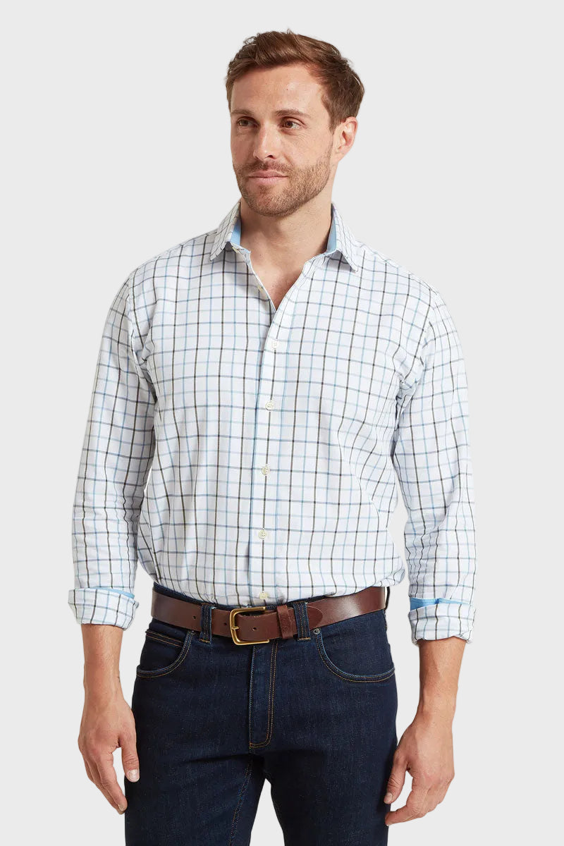 Schoffel Men's Baconsthorpe Tailored Shirt Mountain Blue 