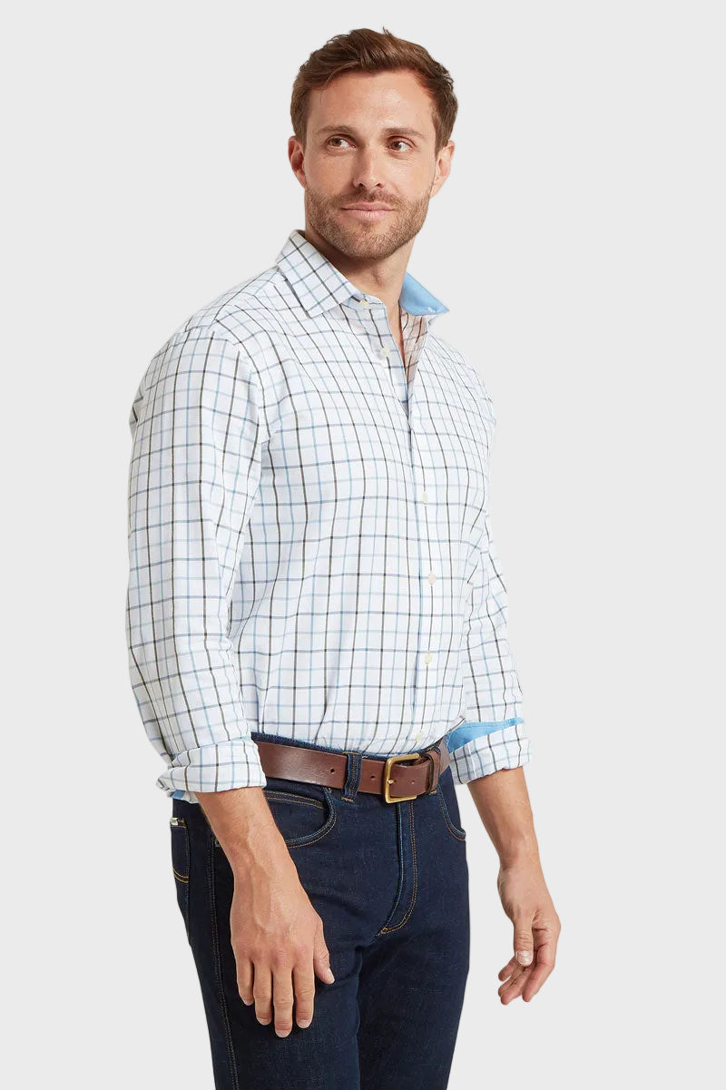 Schoffel Men's Baconsthorpe Tailored Shirt Mountain Blue 