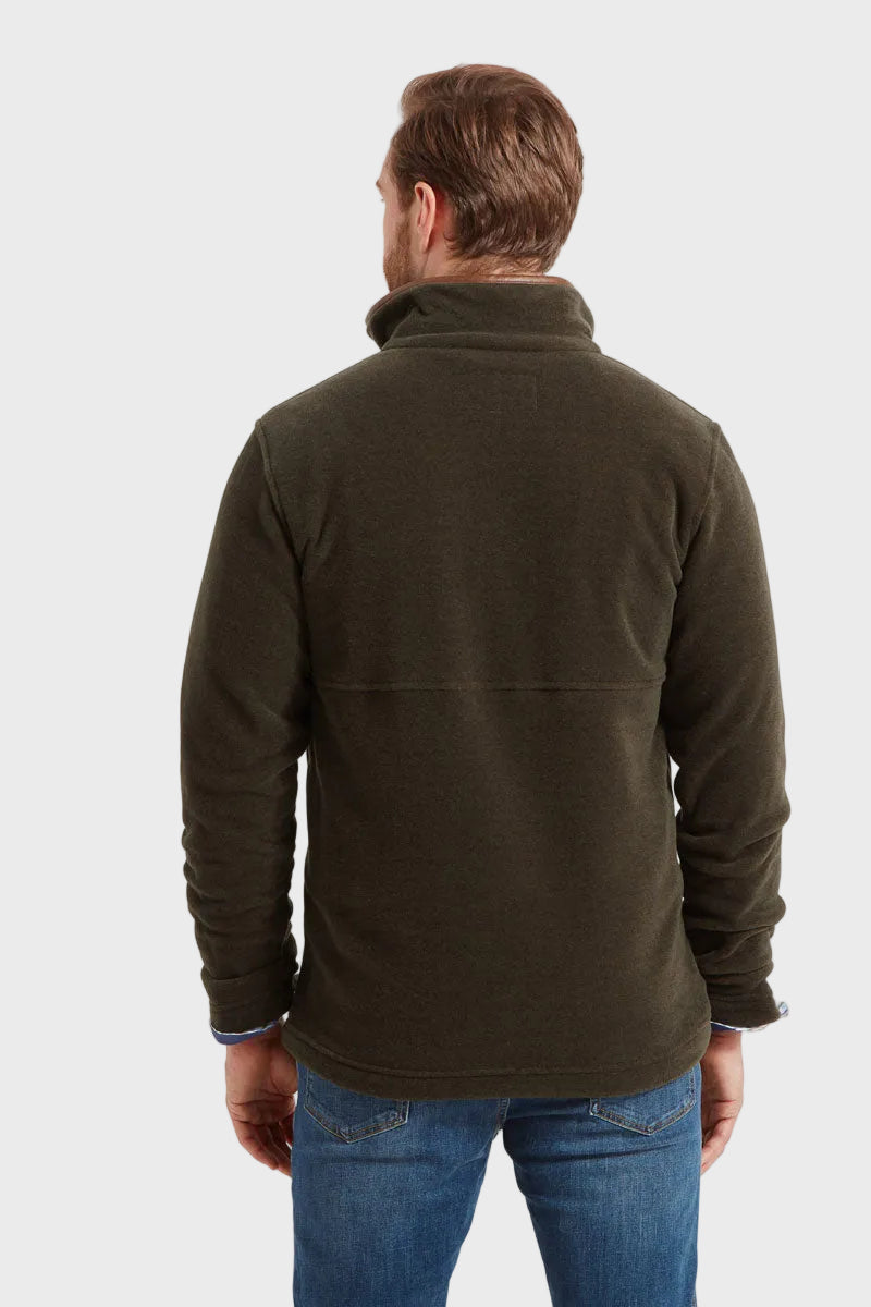 Schoffel Men's Berkeley Quarter Zip Fleece Dark Olive
