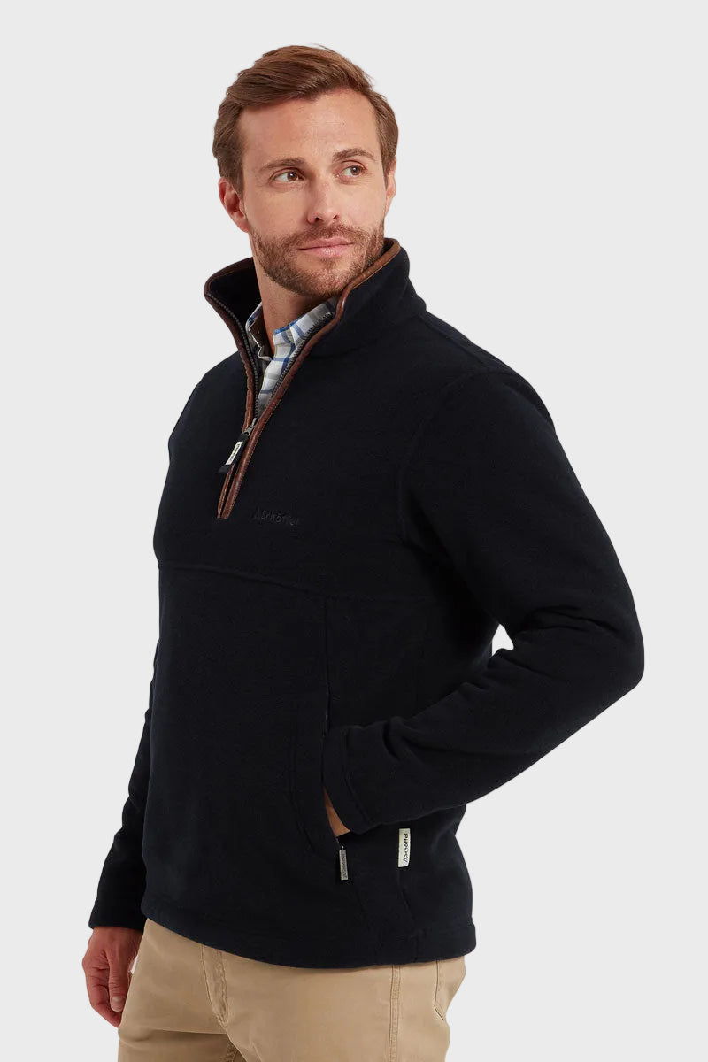 Schoffel Men's Berkeley Quarter Zip Fleece Navy