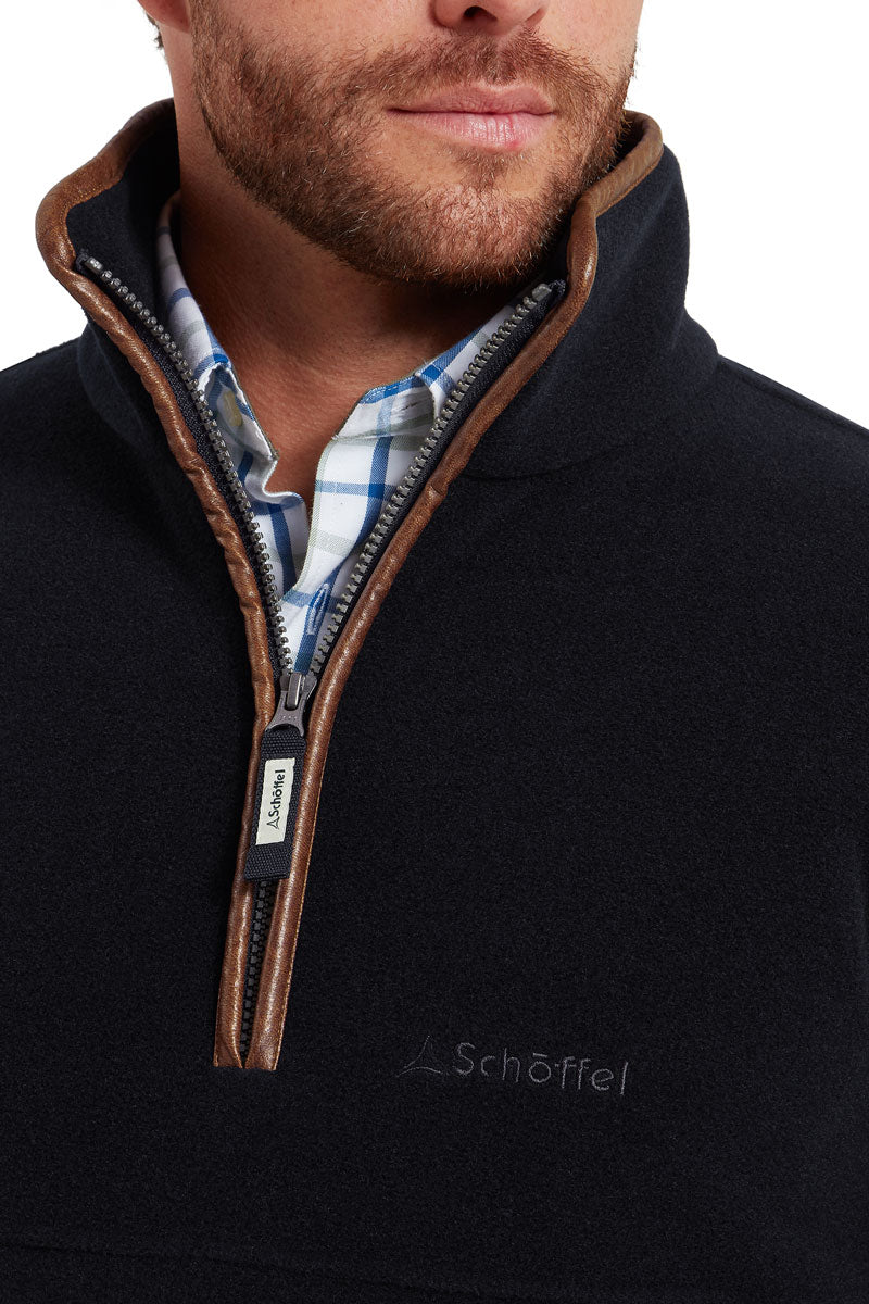 Schoffel Men's Berkeley Quarter Zip Fleece Navy