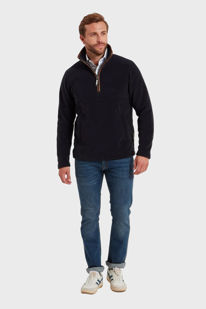 Schoffel Men's Berkeley Quarter Zip Fleece Gunmetal