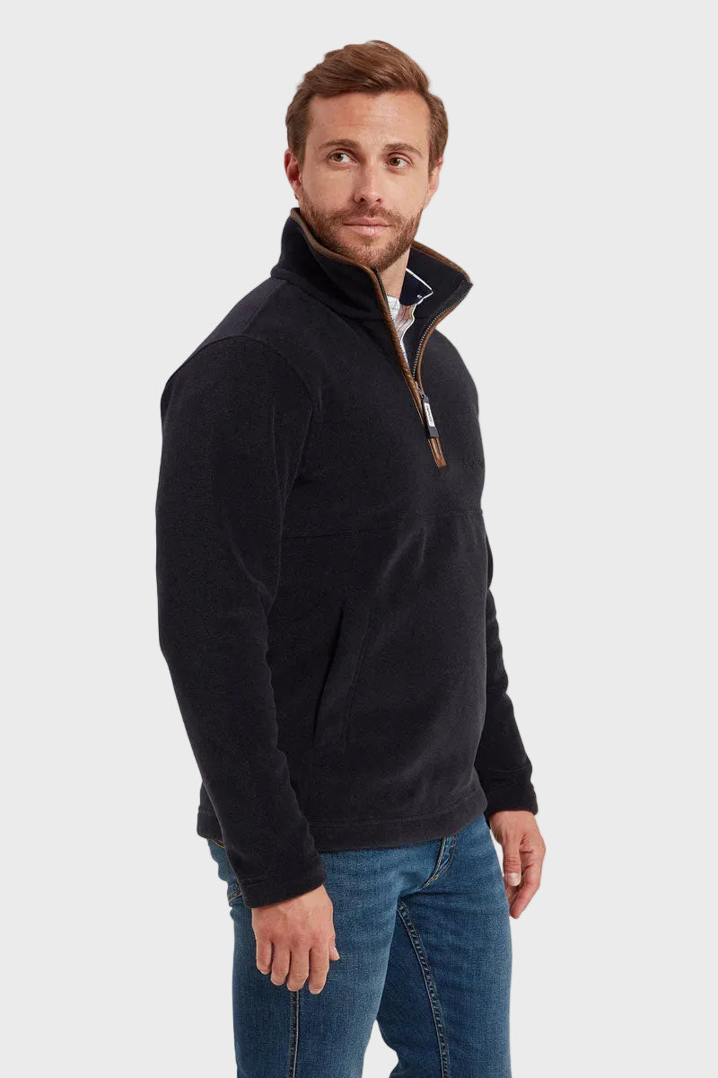 Schoffel Men's Berkeley Quarter Zip Fleece Gunmetal