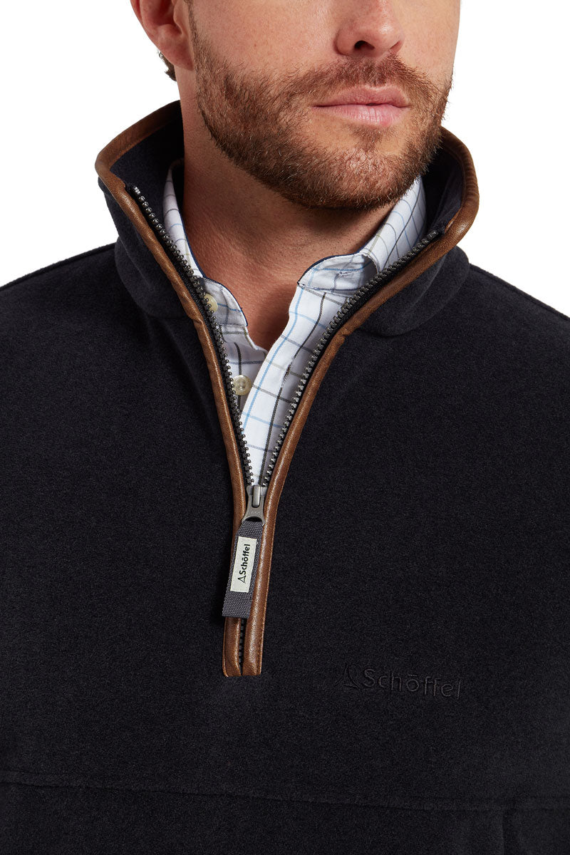 Schoffel Men's Berkeley Quarter Zip Fleece Gunmetal