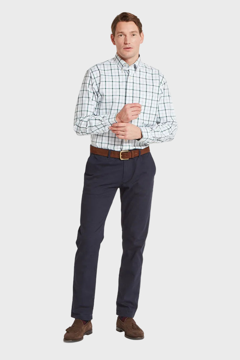 Schoffel Men's Brancaster Classic Shirt Deep Pine Check