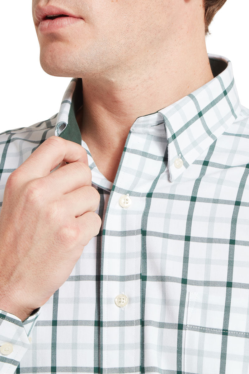 Schoffel Men's Brancaster Classic Shirt Deep Pine Check