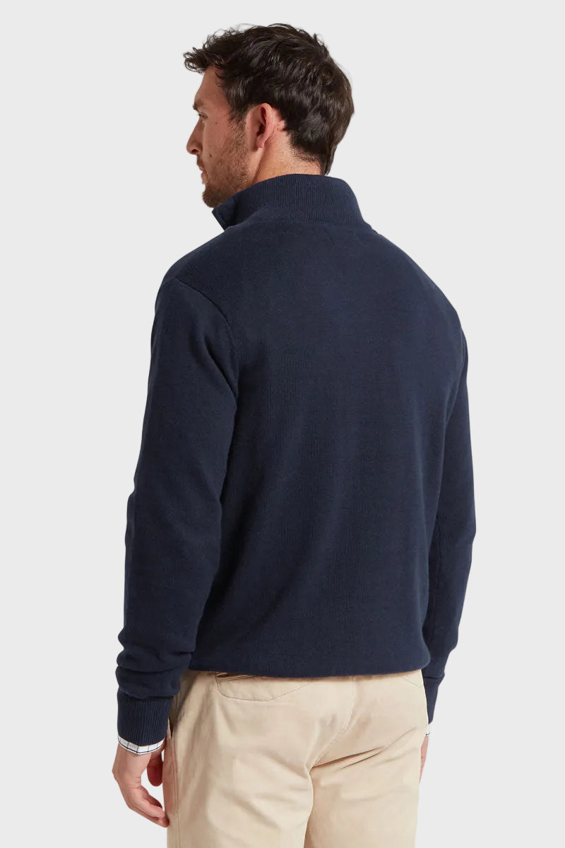 Schoffel Men's Calton Cable Quarter Zip Jumper Navy