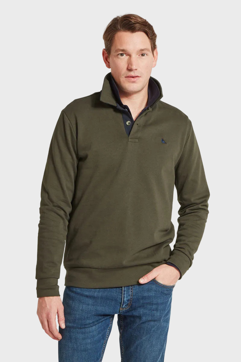 Schoffel Men's Horseley Rugby Sweatshirt Peat Green 