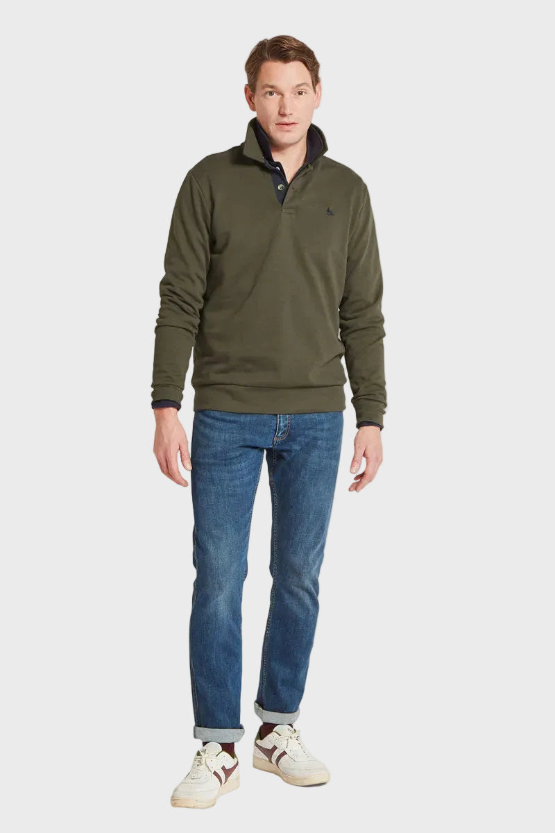 Schoffel Men's Horseley Rugby Sweatshirt Peat Green 