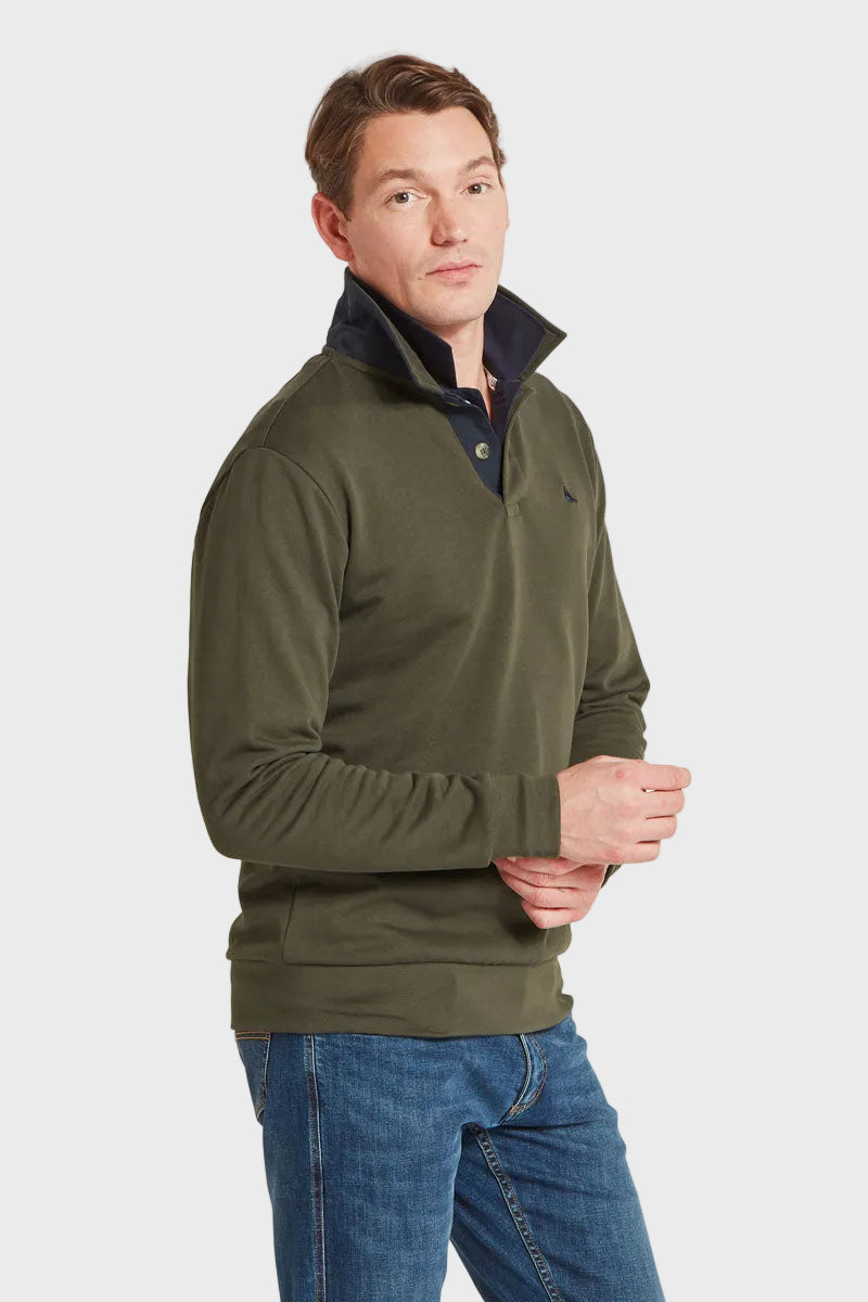 Schoffel Men's Horseley Rugby Sweatshirt Peat Green 