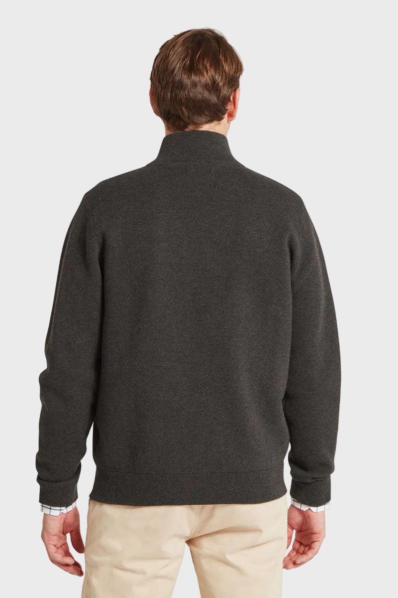 Schoffel Men's Marlow Quarter Zip Jumper Charcoal 