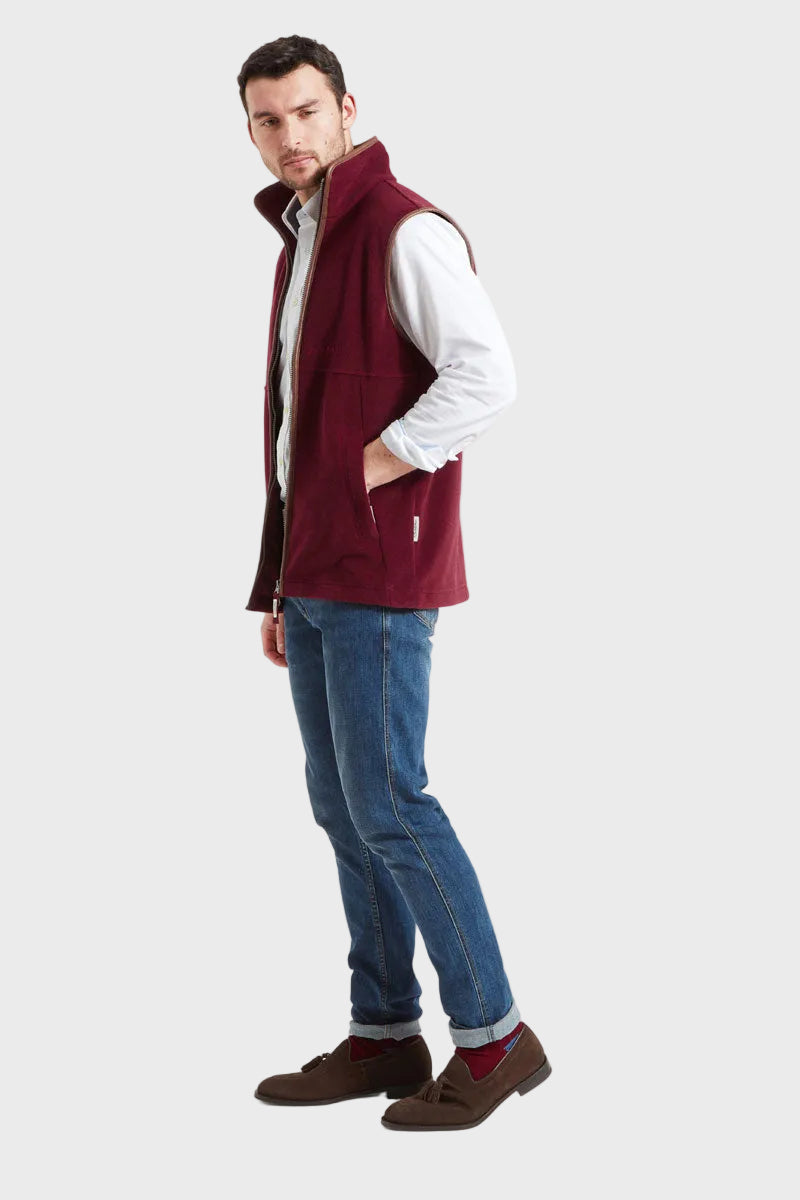 Schōffel Men's Oakham Fleece Gilet Claret 