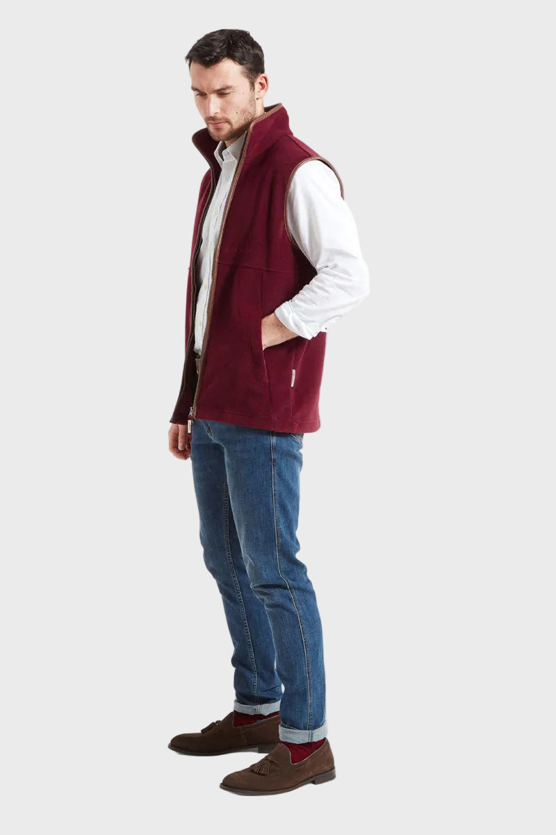 Schōffel Men's Oakham Fleece Gilet Claret 
