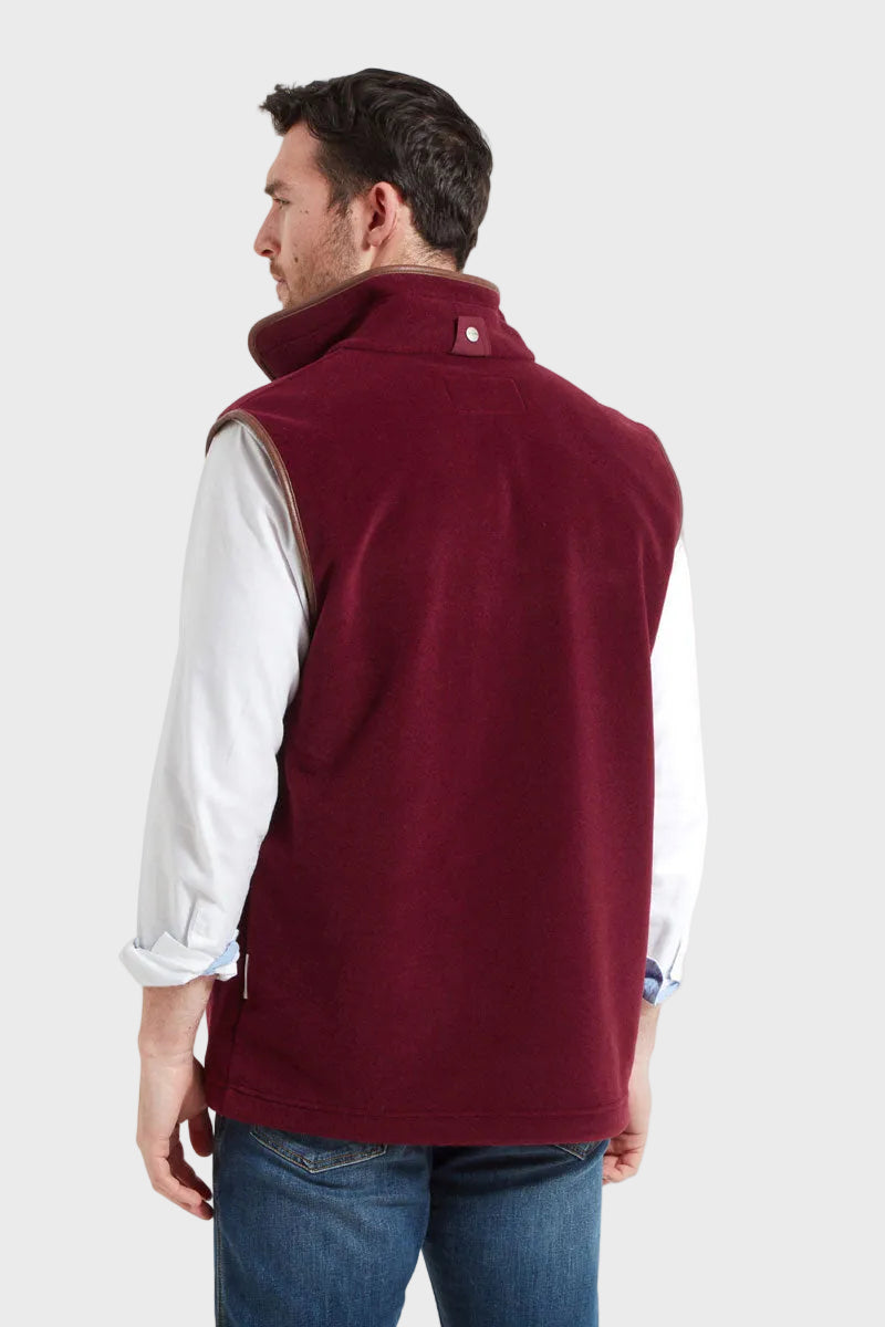 Schōffel Men's Oakham Fleece Gilet Claret 