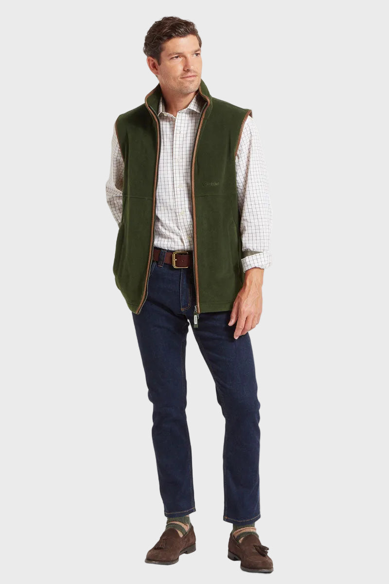 Schōffel Men's Oakham Fleece Gilet Dark Olive