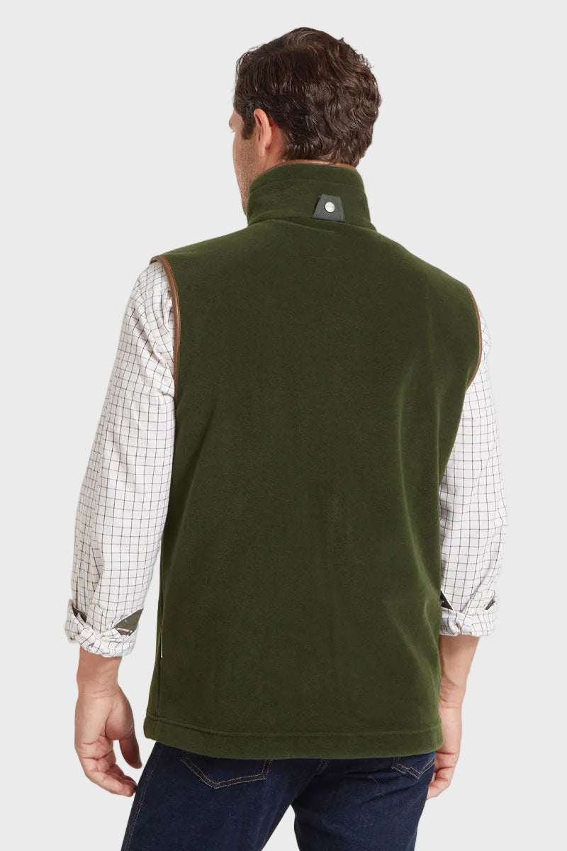 Schōffel Men's Oakham Fleece Gilet Dark Olive