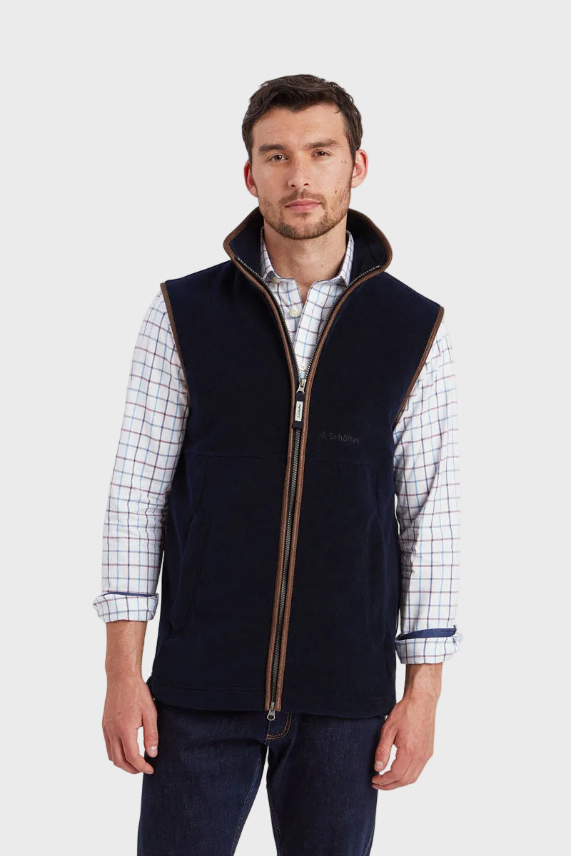 Schōffel Men's Oakham Fleece Gilet Navy