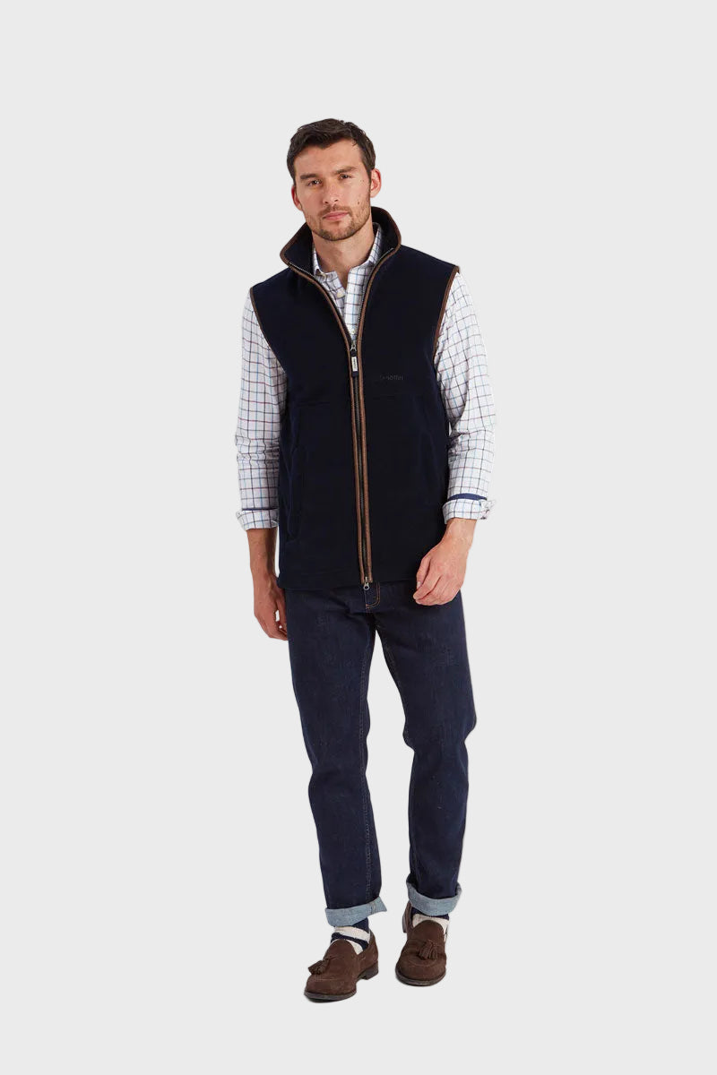 Schōffel Men's Oakham Fleece Gilet Navy