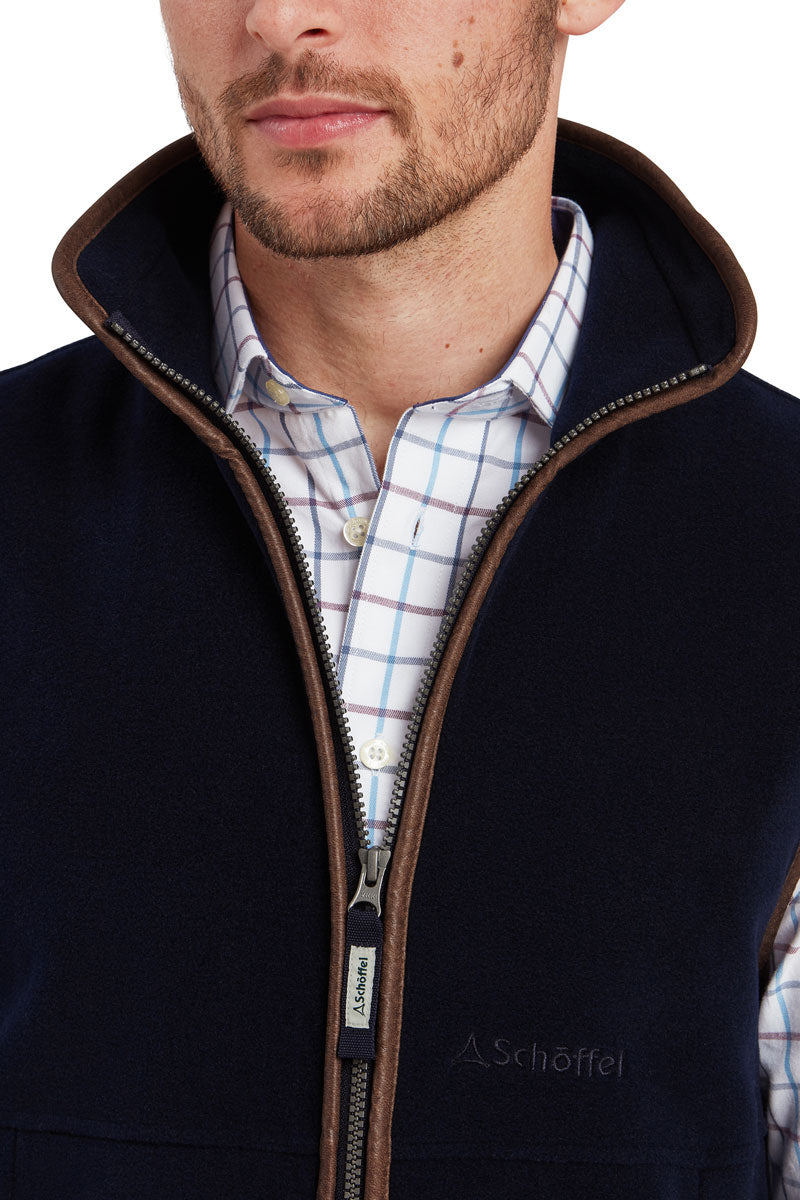 Schōffel Men's Oakham Fleece Gilet Navy