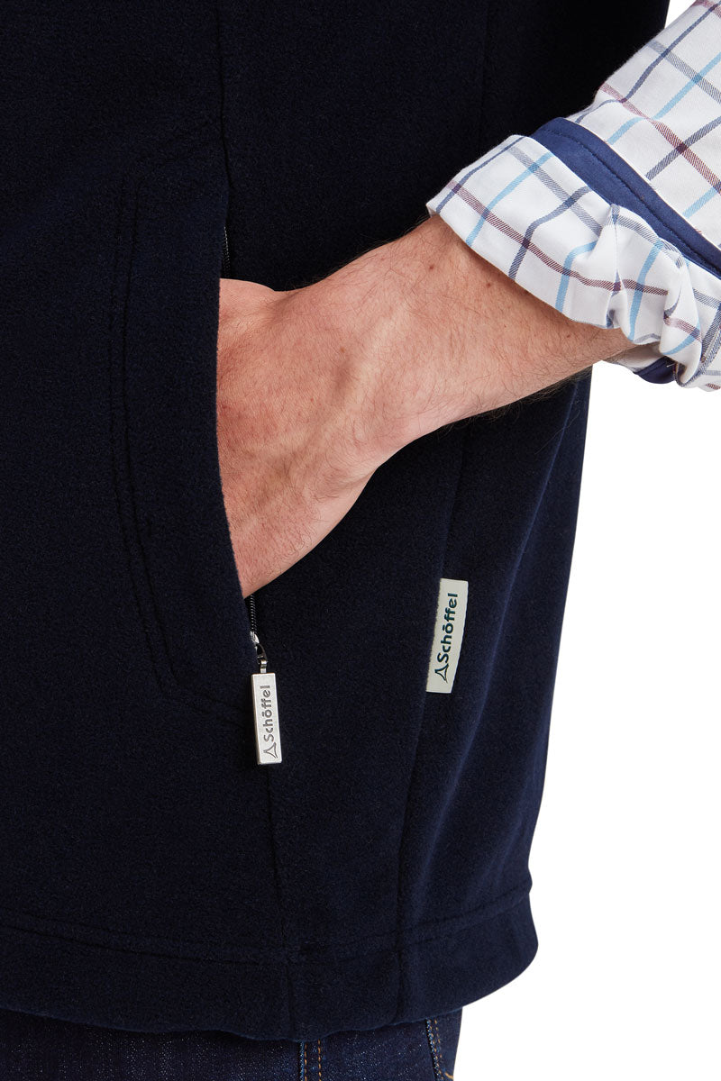 Schōffel Men's Oakham Fleece Gilet Navy