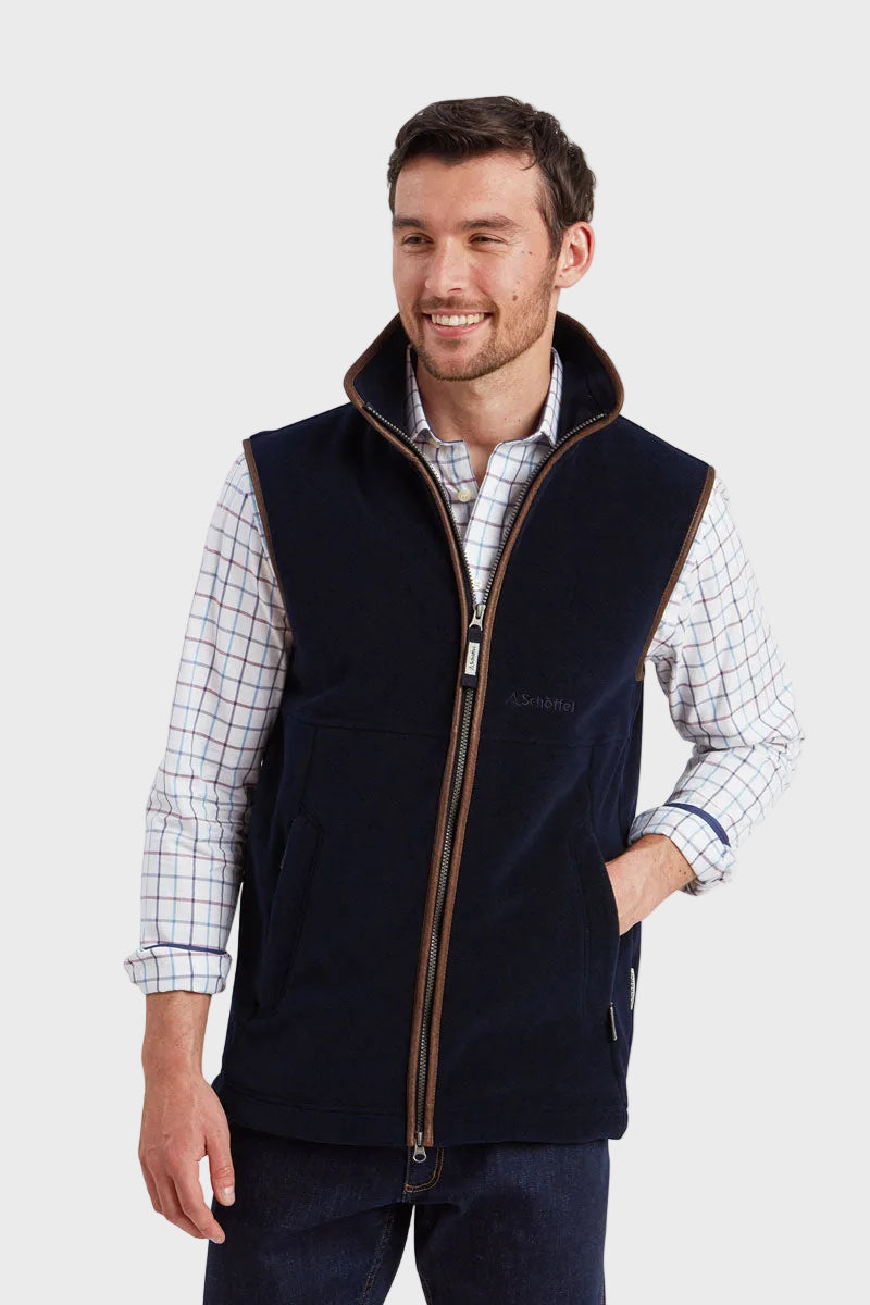 Schōffel Men's Oakham Fleece Gilet Navy
