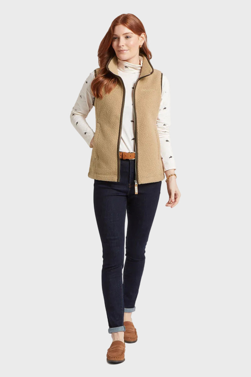 Schoffel Lyndon Retro Fleece Gilet Tan 