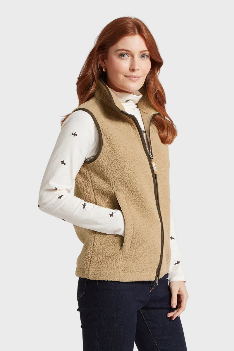 Schoffel Lyndon Retro Fleece Gilet Tan 