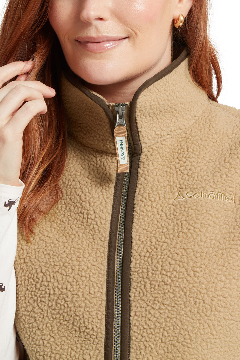 Schoffel Lyndon Retro Fleece Gilet Tan 