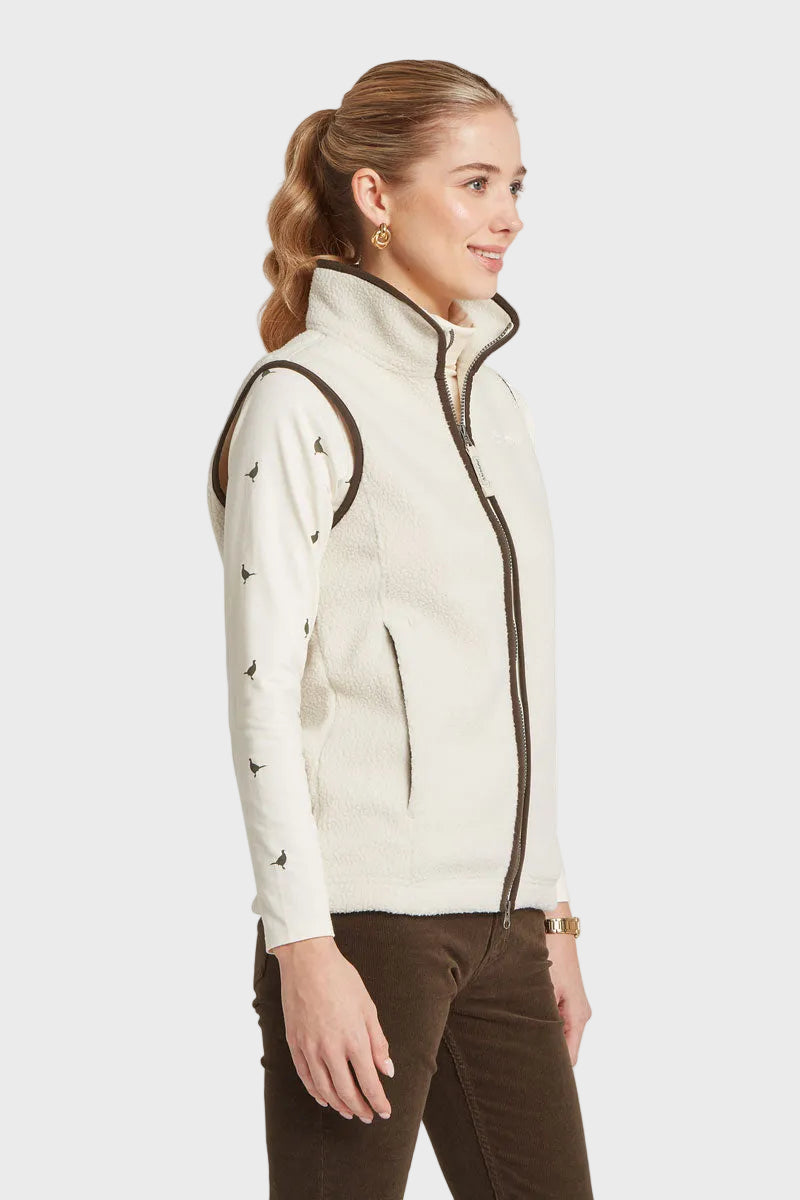 Schoffel Lyndon Retro Fleece Gilet White 