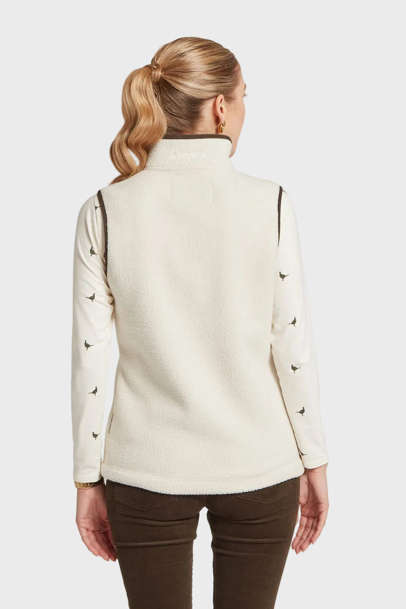 Schoffel Lyndon Retro Fleece Gilet White 
