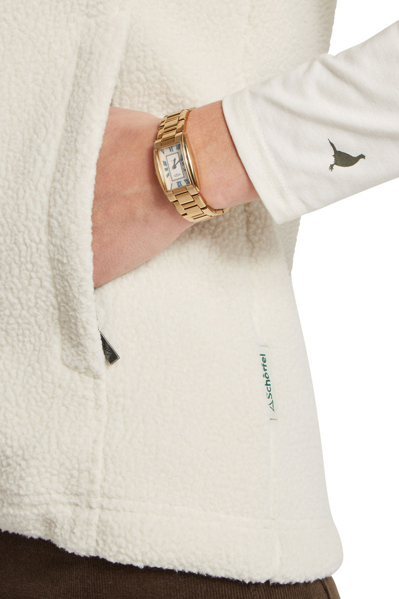 Schoffel Lyndon Retro Fleece Gilet White 