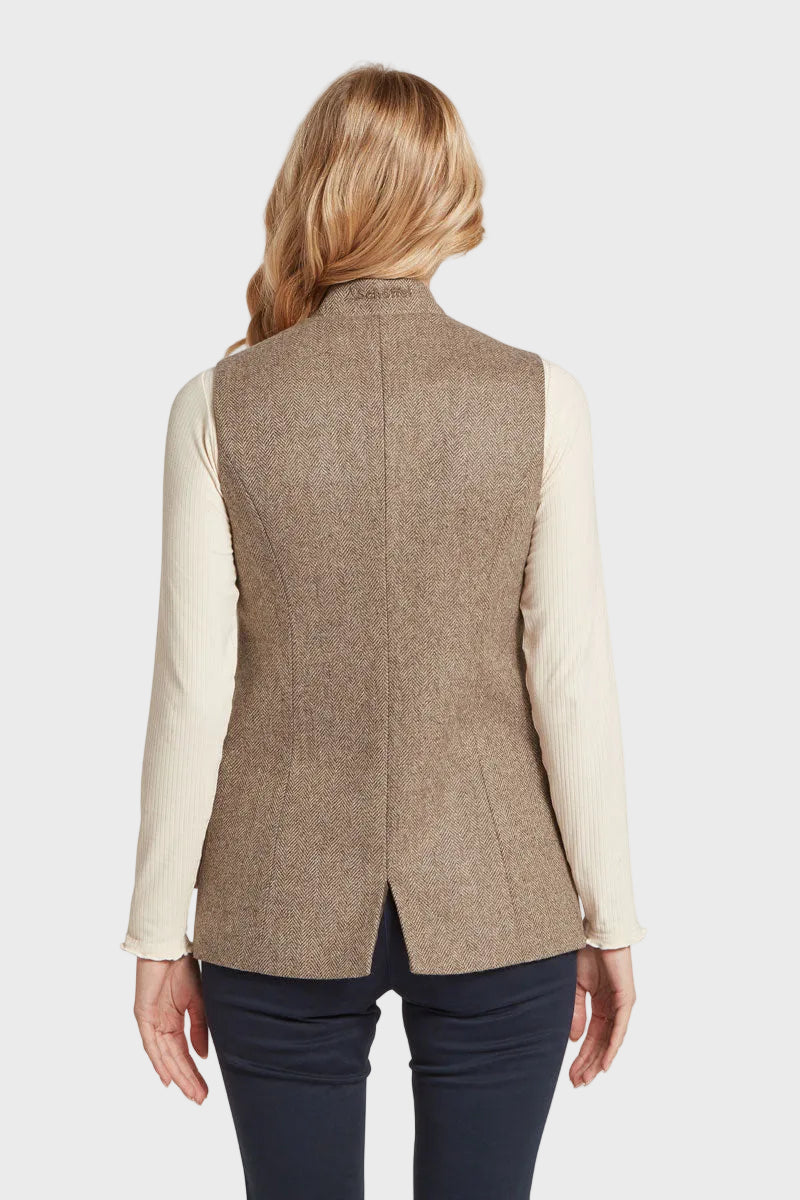 Schoffel Pennan Tweed Waistcoat Cobblestone Herringbone Tweed