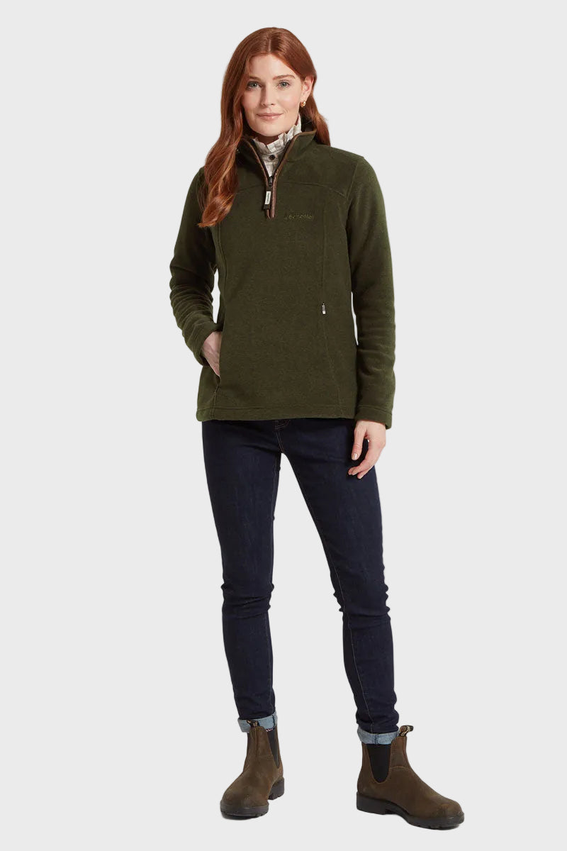 Schoffel Tilton II Quarter Zip Fleece Dark Olive 
