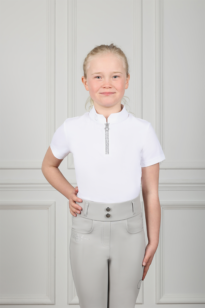 Coldstream Next Generation Ledmore Diamante Riding Tights - Pearl Grey