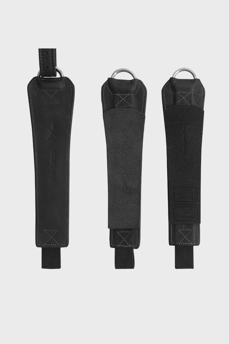 Freejump Pro Grip Stirrup Leathers - Black