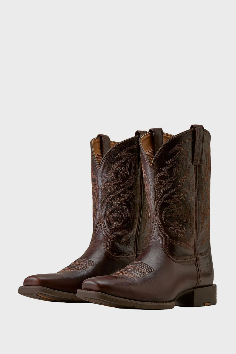 Ariat Men's Sport Herdsman Western Boot Burnished Chocolate 