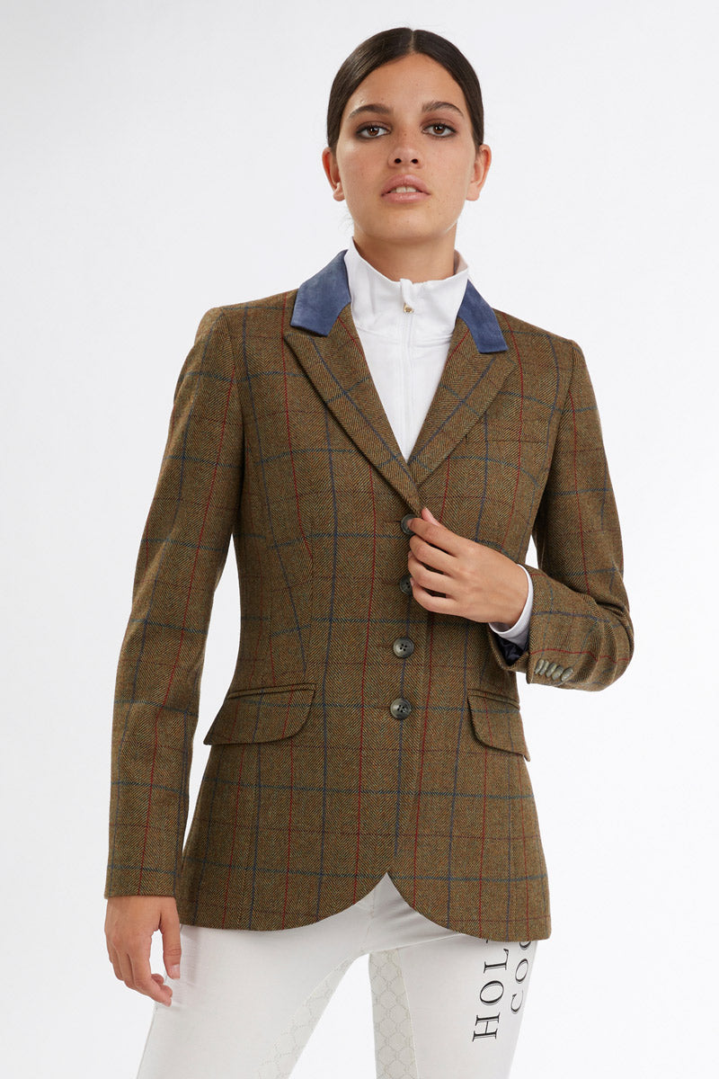 Holland Cooper Tweed Riding Jacket Glen Green