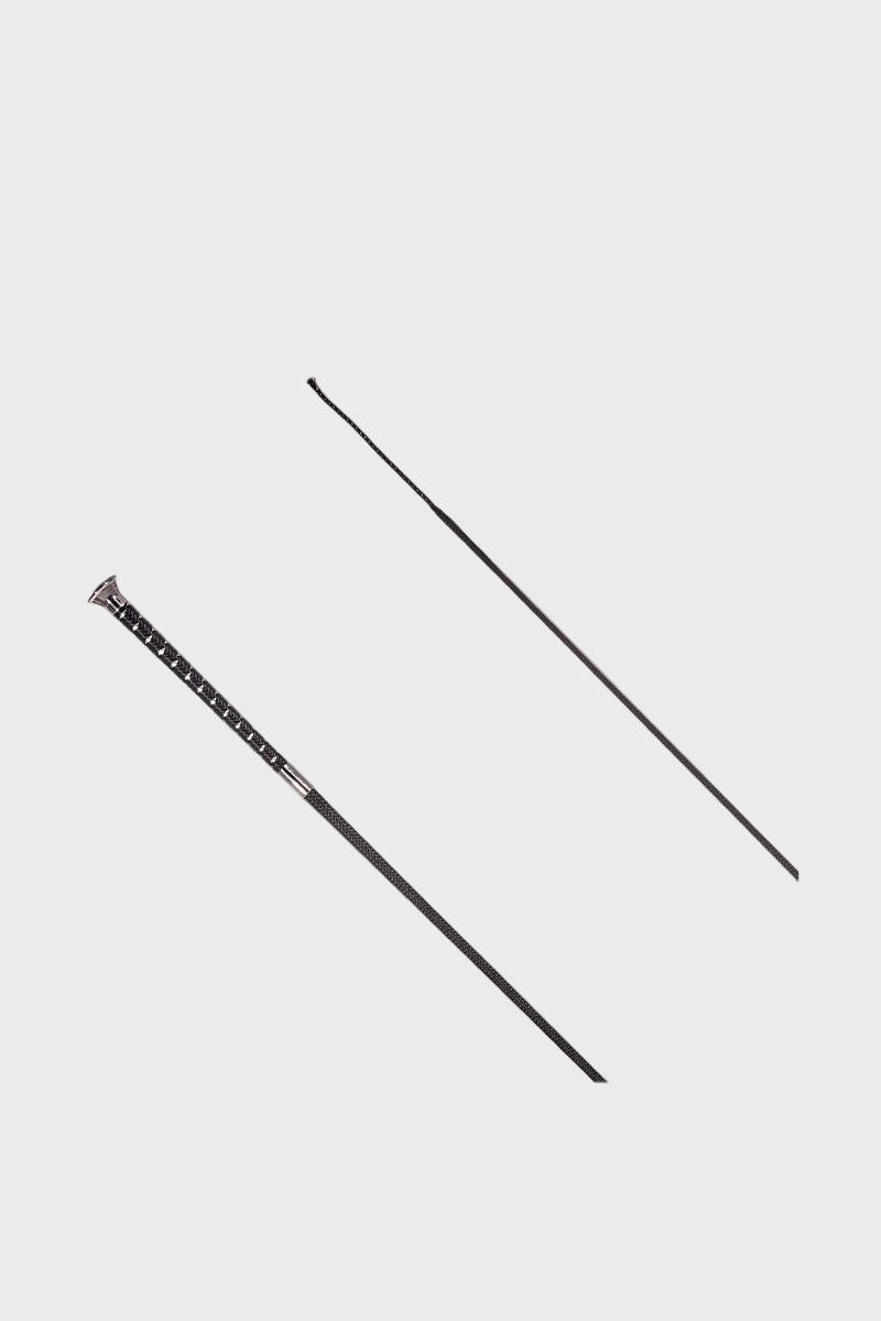 Country Direct Metallic Fleck Dressage Whip - Black